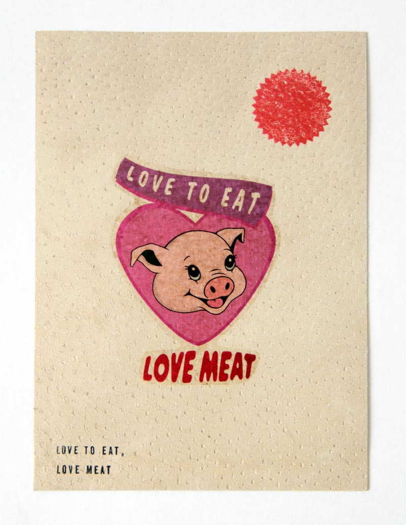 Love Meat: Temporary piglet tattoo on genuine pig skin | ISONERV | Artist | Vending Machine product
