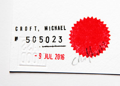  Michael Croft Date Stamp. / Retard / Art /