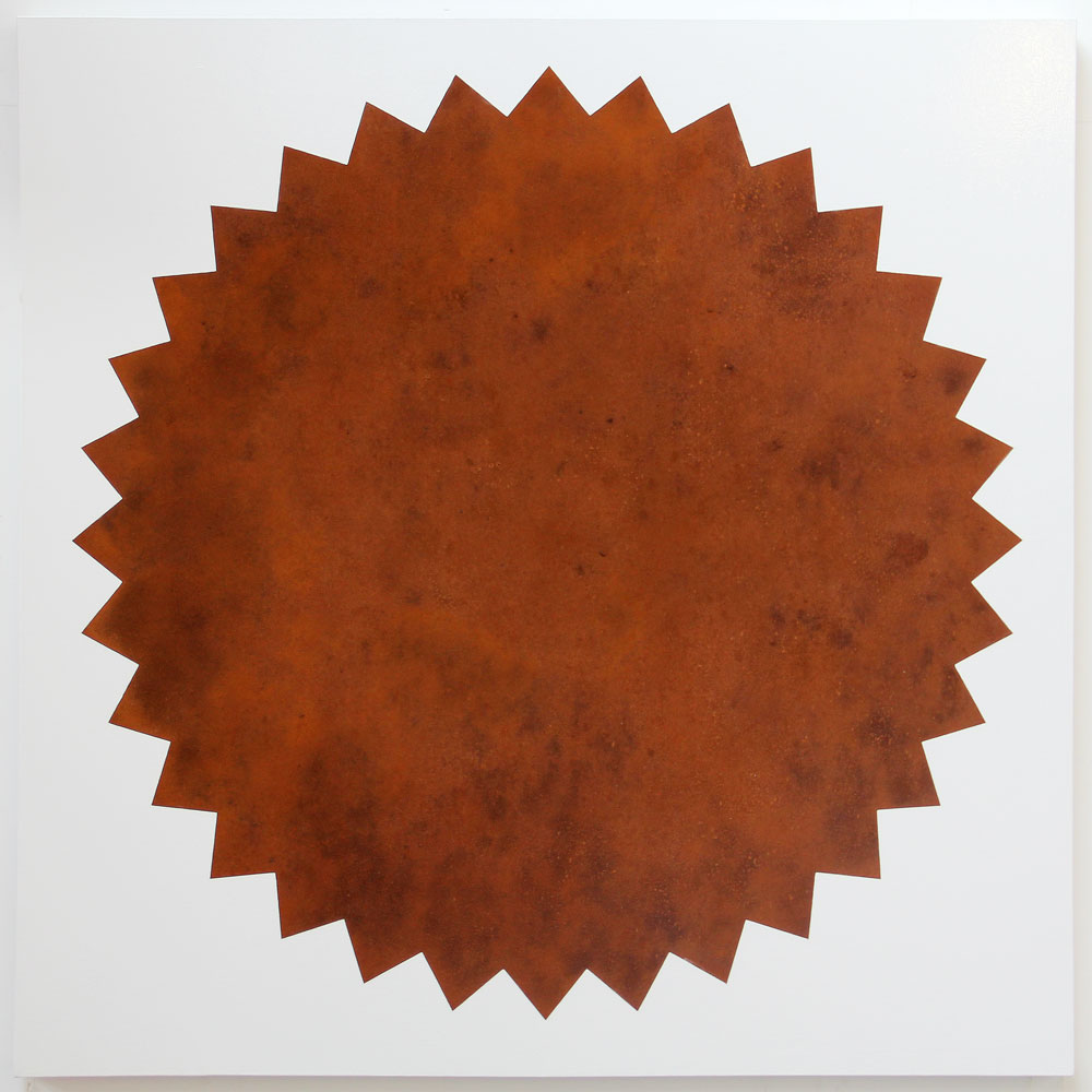 SUPERSTAR. Iron oxide, oil, enamel on canvas. 2015. 150x150cm. ISONERV . Painting. /art/